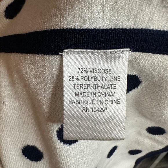 Kids Girls Milly Sleeveless Minis Blue White Polka-Dot Jacquard Knit Dress Sz 10 - Picture 5 of 5